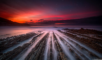 Zumaia Flysch Spain , sunset, field, spain HD wallpaper