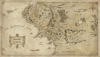 Middle Earth, Lord of the Rings Map HD wallpaper
