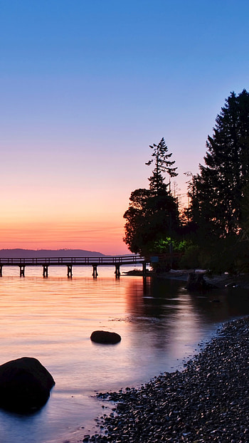 Salt Spring Island, Canada travels, Government pier, Dawn scenery HD phone wallpaper