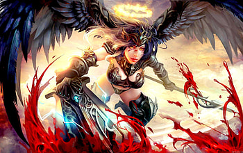 WARRIOR ANGEL, games, angel, girl, warrior HD wallpaper