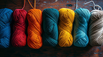 Colorful Yarn Skeins, yarn, colorful, knitting, textile HD wallpaper