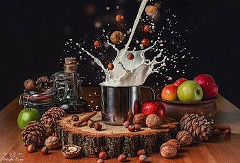 Milk Splash, fruit, milk, graphy, splash HD wallpaper