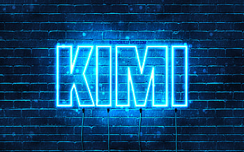 Happy Birtay Kimi, , blue neon lights, Kimi name, creative, Kimi Happy Birtay, Kimi Birtay, popular japanese male names, with Kimi name, Kimi HD wallpaper