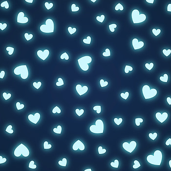 Hearts, shapes, glowing, minimal, pattern HD wallpaper