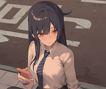Anime Girl : Bold Gaze in Urban Glow, Anime, girl, anime girl HD wallpaper