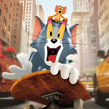 Tom and Jerry movie, Stunning poster, Vivid colours, Eye-catching design HD phone wallpaper