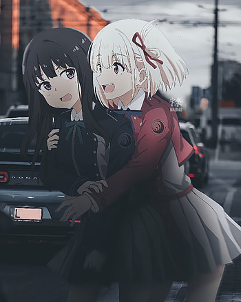 Chisato & Sakina, lycoris, chisako, lycorisrecoil, waifus, anime HD phone wallpaper