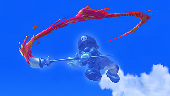 Blue Mario Brush Stroke Video Game, blue, video game, Mario, brush HD wallpaper