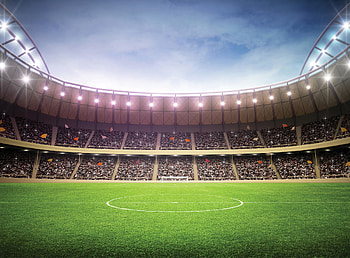 ... football stadium mural HD wallpaper