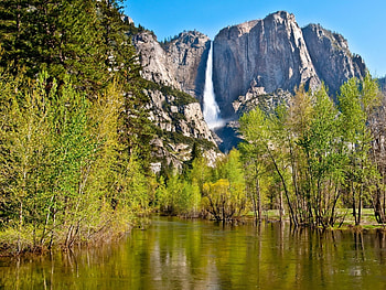 Landscape, Mountains, Waterfalls HD wallpaper