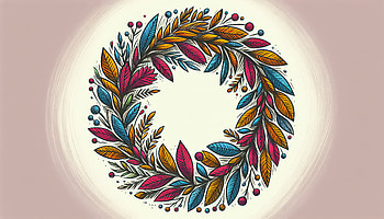 Vibrant Wreath Design - Ultra, wreath, leaf, colorful, illustration, floral HD wallpaper