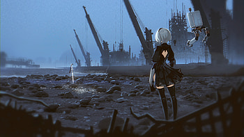 Nier Automata Virtuous Contract, nier-automata, games, artist, artwork, digital-art, artstation HD wallpaper