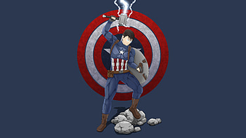 Captain America In Anime Style, captain-america, superheroes, artwork, art, digital-art, artstation HD wallpaper