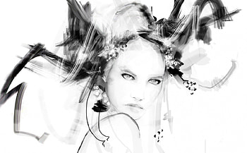 Art Drawing, girl portrait, art, girl drawing, , girl, beautiful, woman, fashion, digital, fantasy, drawing, face, serene face, female HD wallpaper