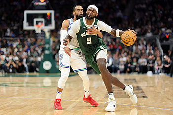 of Bobby Portis Jr. vs. Mike Conley Jr. in NBA Action, basketball, Milwaukee Bucks, NBA, Bobby Portis Jr. HD wallpaper