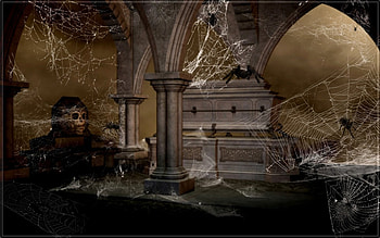 Widow, cellar, webs, pillars, den, nest HD wallpaper