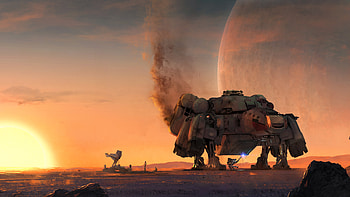 VASCO Robot Starfield HD wallpaper