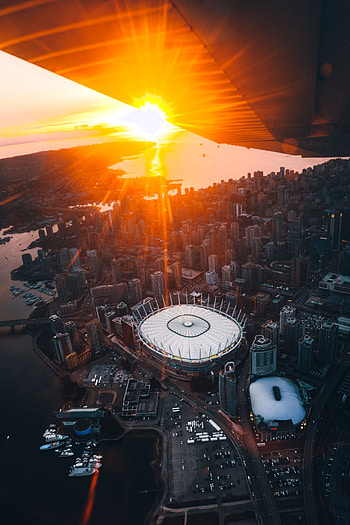 Cities, Sunset, Architecture, City, View From Above, Sunlight HD phone wallpaper