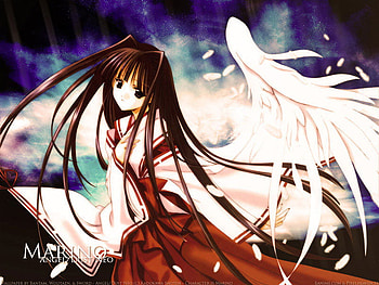 Book Feathers, books, feather, anime, red, girl, dress HD wallpaper