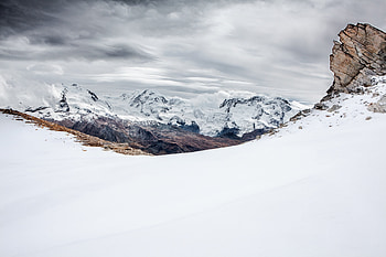 Nature, Sky, Mountains, Clouds, Snow, Vertex, Top HD wallpaper