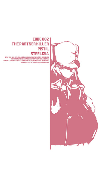 Zero Two Minimalist – Darling in the FranXX Code 002, Zero Two (Darling in the FranXX), Anime, Darling in the FranXX HD phone wallpaper