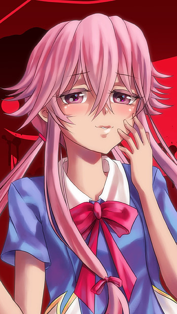 Gasai Yuno, anime, mirai nikki HD phone wallpaper