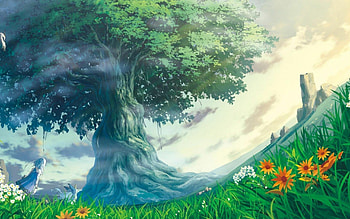 Tree, Nature, Anime Tree HD wallpaper
