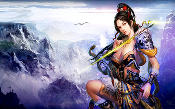WARRIOR GIRL, dynasty, art, game, girl, warrior HD wallpaper