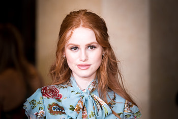 2018, Madelaine Petsch, red head, smile HD wallpaper