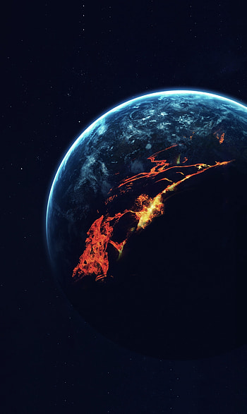 Planet, surface, outer space HD phone wallpaper