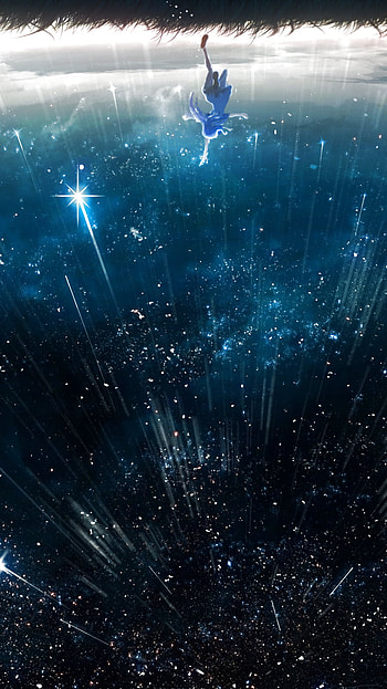 Starlit Dreams: Anime Shooting Star for Cosmic Nights, shooting star, starry sky, Anime, Original HD phone wallpaper