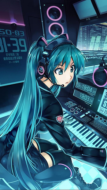train, Hatsune Miku, Anime, Vocaloid HD phone wallpaper
