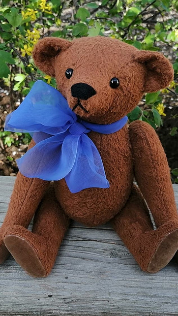 Teddy Bear Wale, Brown, Teddy Bear, blue boe HD phone wallpaper