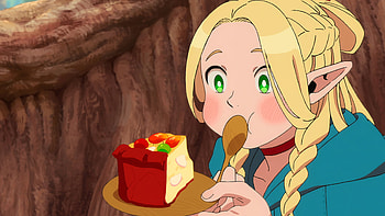 Anime Delicious in Dungeon Elf with Cake -, Anime, Delicious in Dungeon, Marcille Donato HD wallpaper