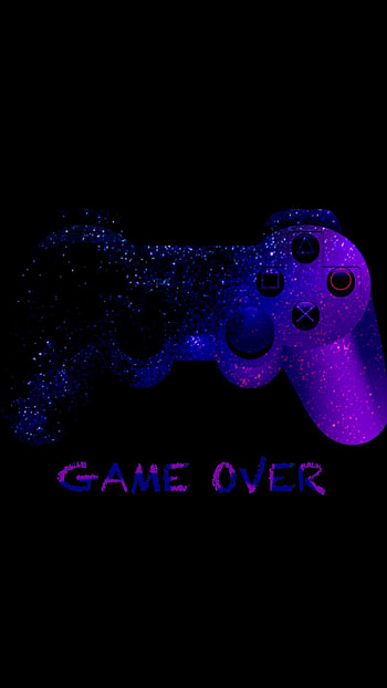 Game Over, Joystick controller, Neon , Gaming theme HD phone wallpaper