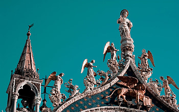 Cities, Sky, Architecture, Angels, Venice, Roof, Statues HD wallpaper