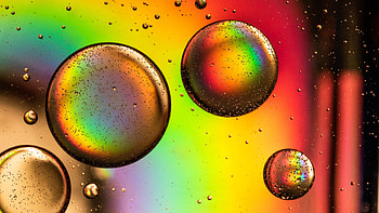 Abstract, Rainbow, Circles, Multicolored, Motley, Bubble HD wallpaper