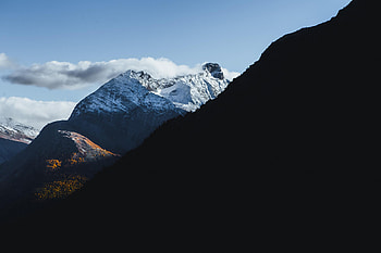 Nature, Mountain, Vertex, Top, Snow Covered, Snowbound, Shadows HD wallpaper