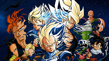 Dragon Ball Z Promotional Art (Android Saga), Vegeta (Dragon Ball), Goku, Trunks (Dragon Ball), Android 16 (Dragon Ball), Goku & Vegeta HD wallpaper