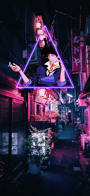 Spike Spiegel, Bebop, magenta, Neon, Anime, Pink, Japan, Cowboy, Retro, Cowboy Bebop HD phone wallpaper