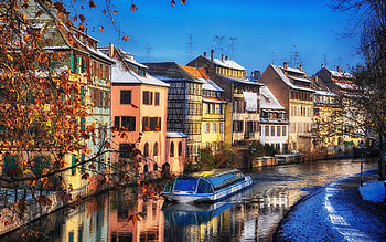 Strasbourg France, boat, canal, strasbourg, france HD wallpaper