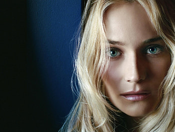 Look, blue eyes, blonde, eyes, girl, face, gaze, lips, hair HD wallpaper