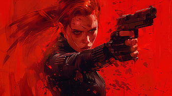 Intense Black Widow Fan Art, Black Widow, fan art HD wallpaper