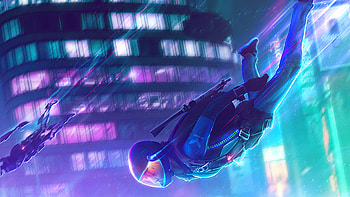 Neon Dive, neon, artist, artwork, digital-art, deviantart HD wallpaper