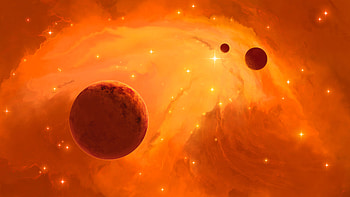 Heavens On Fire , planet, artist, artwork, digital-art, deviantart HD wallpaper