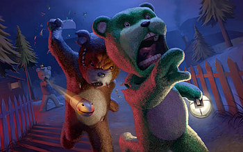 Funny, Cartoon, Bears HD wallpaper