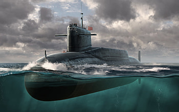 Type 092 submarine, Chinese Navy, Xia class, Type 92 Xia, submarines, Daqingyu, Chinese Army, nuclear submarines HD wallpaper