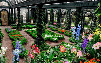 French garden, Flower Garden HD wallpaper