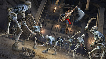 prince of persia the forgotten sands-fighting between skelleton, videogame, fighting, prince of persia-the forgotten sands, skelleton, attack, game, stunt, warrior, sword, entertainment, ubisoft, demon, prince of persia, adventure, action, battle, weapon HD wallpaper