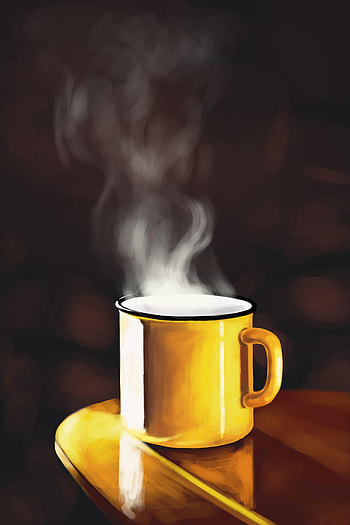 Art, Smoke, Cup, Drink, Beverage, Steam HD phone wallpaper